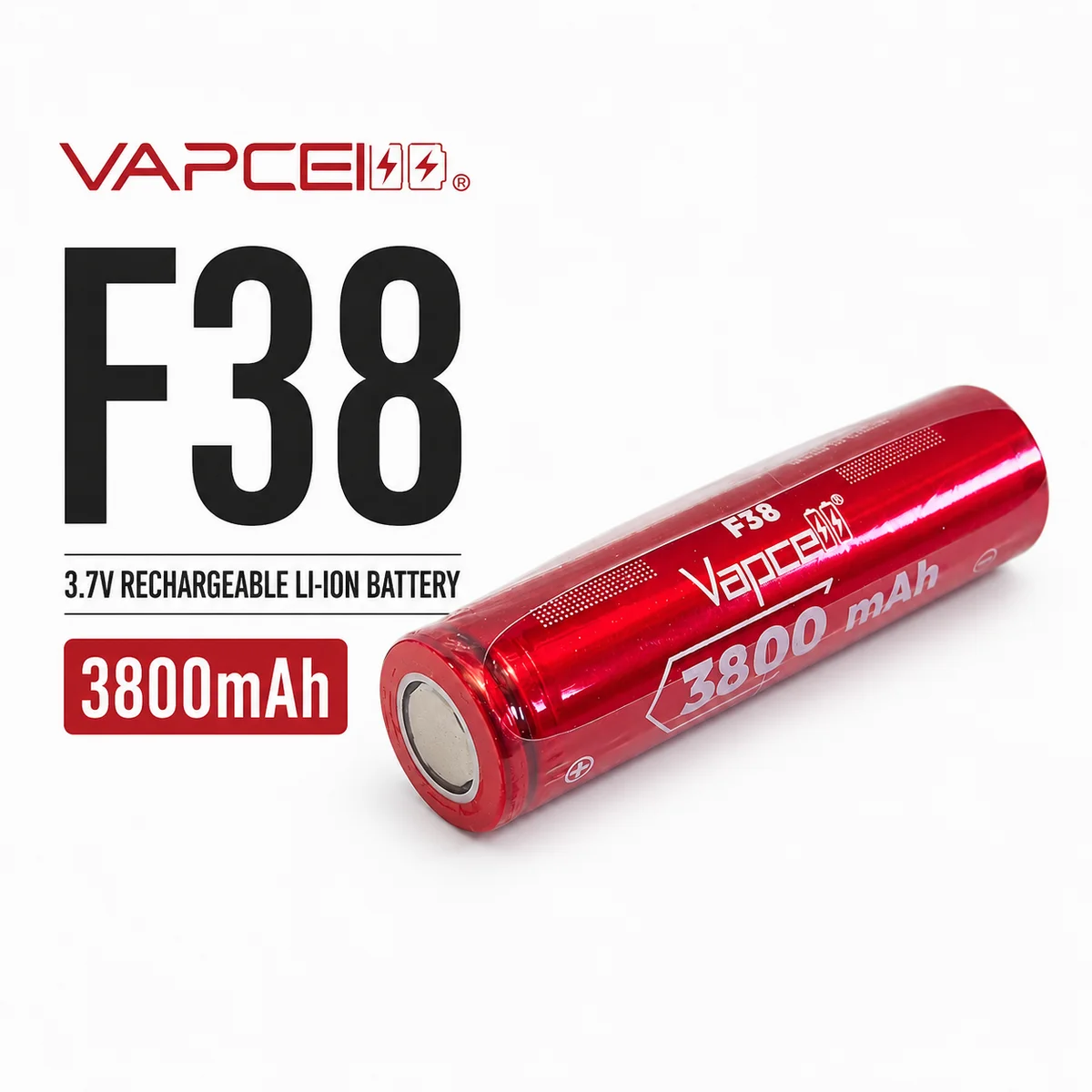 F38 INR18650 3800mAh 10A 3.7V HIGH CURRENT Rechargeable lithium Battery