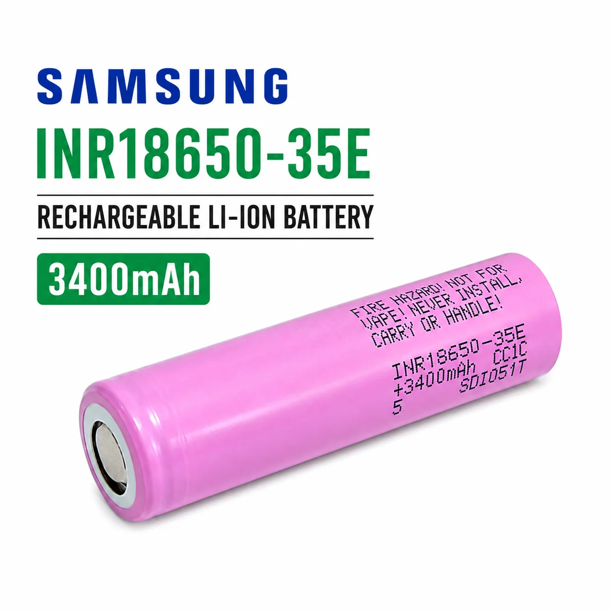Genuine Samsung INR18650-35E 3500mAh 10Amp HIGH CURRENT 18650 Battery
